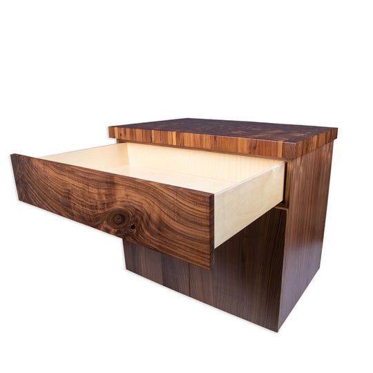 Kurouto Mobile Kitchen Island Cabinet-- 2 inch thick end grain Walnut top