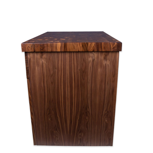 Kurouto Mobile Kitchen Island Cabinet-- 2 inch thick end grain Walnut top