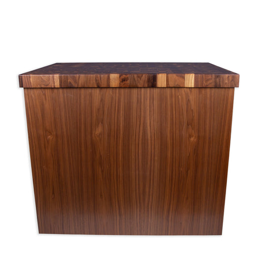 Kurouto Mobile Kitchen Island Cabinet-- 2 inch thick end grain Walnut top