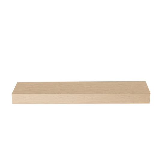 Floating Shelf- Cotton White Oak - 2 Inches Thick
