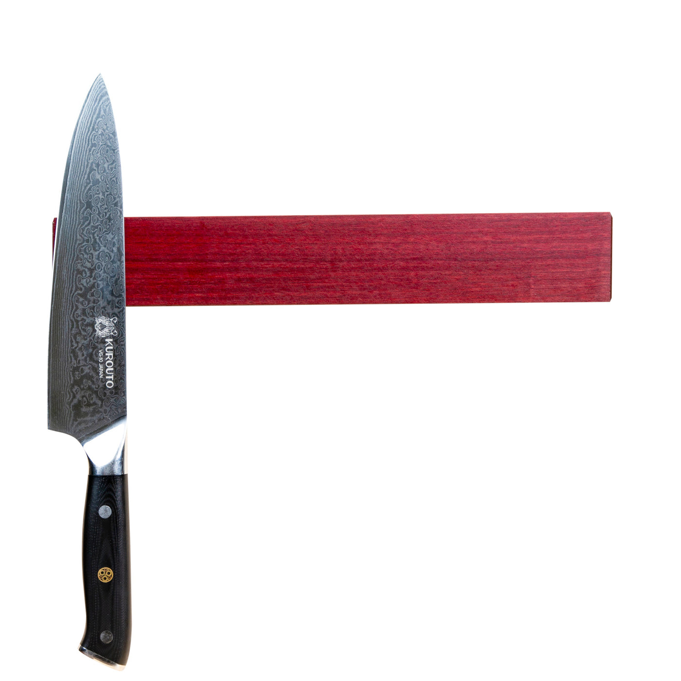 Kurouto Kitchenware Purpleheart Magnetic Knife Block -Made in the USA