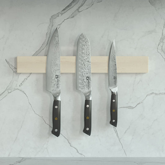 Kurouto Kitchenware Maple Magnetic Knife Holder -16 Inch -Made in the USA