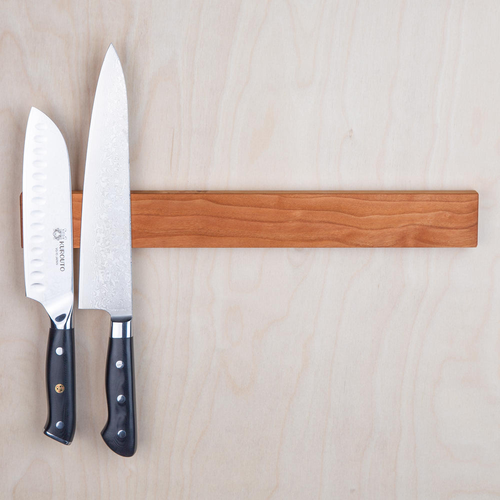 Kurouto Kitchenware Cherry Magnetic Knife Block -16 Inch -Made in the USA