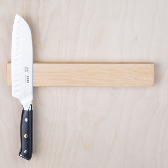 Kurouto Kitchenware Maple Magnetic Knife Block- 12 Inch -Made in the USA