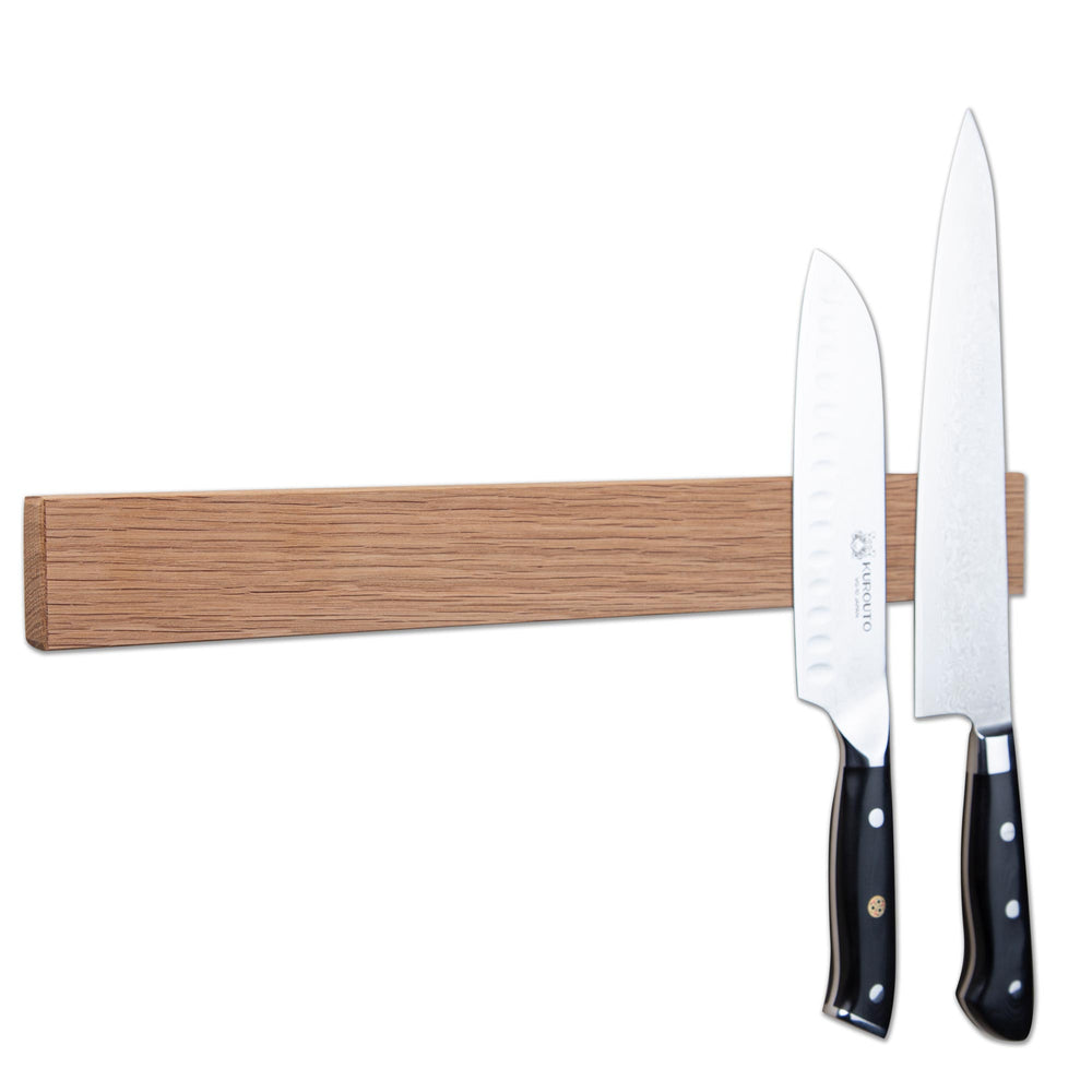 Kurouto Kitchenware White Oak Magnetic Knife Block -16 Inch -Made in the USA