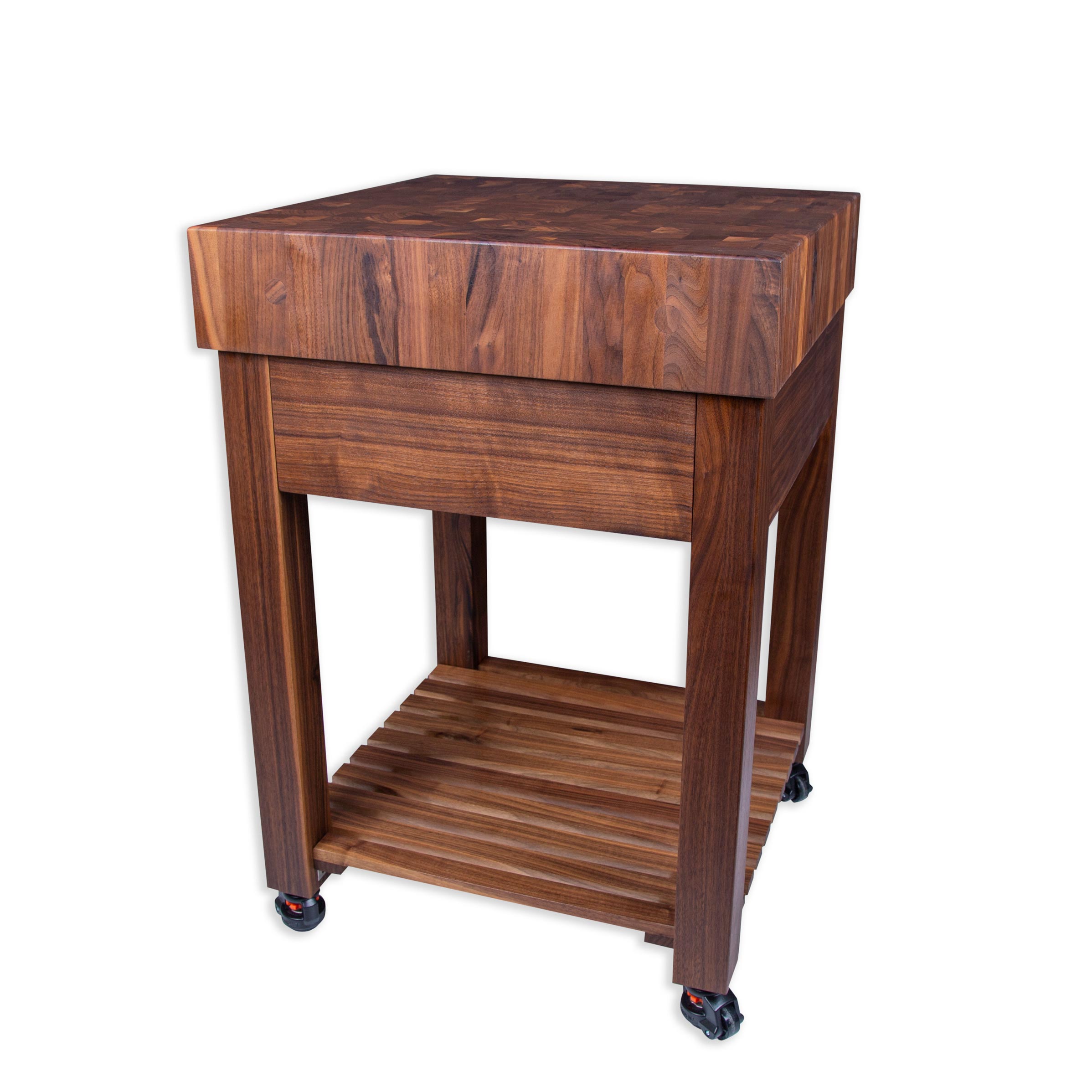 Walnut Butcher Block Island - 5 Inch thick End Grain Top - Walnut
