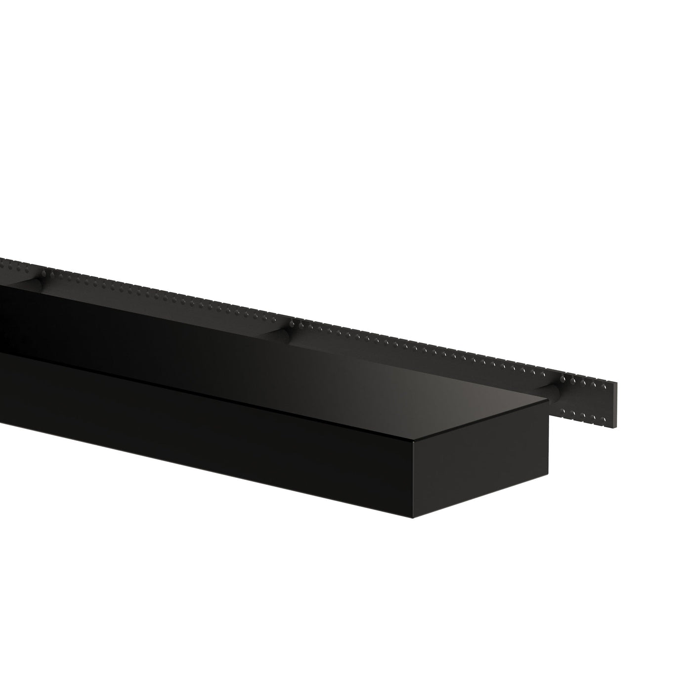 Floating Shelf- Black Conversion Varnish Paint - 4 Inches Thick
