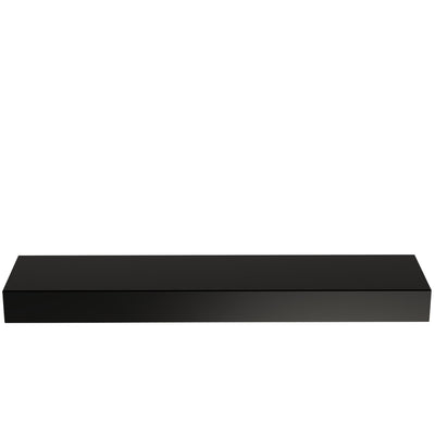 Floating Shelf- Black Conversion Varnish Paint - 3 Inches Thick