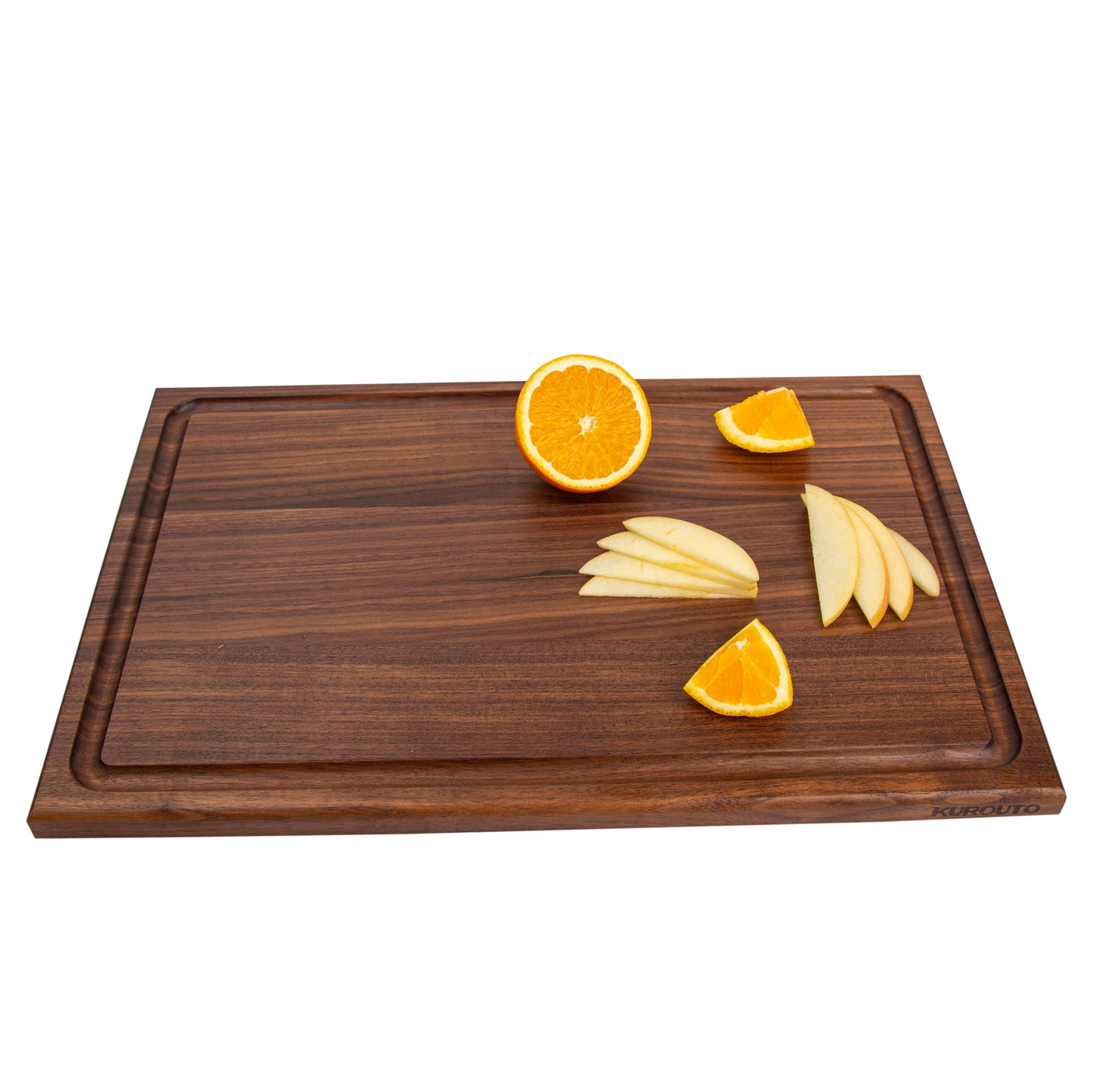 Edge Grain Walnut Cutting Board with Juice Groove (17 x 11 x .75 Inches)
