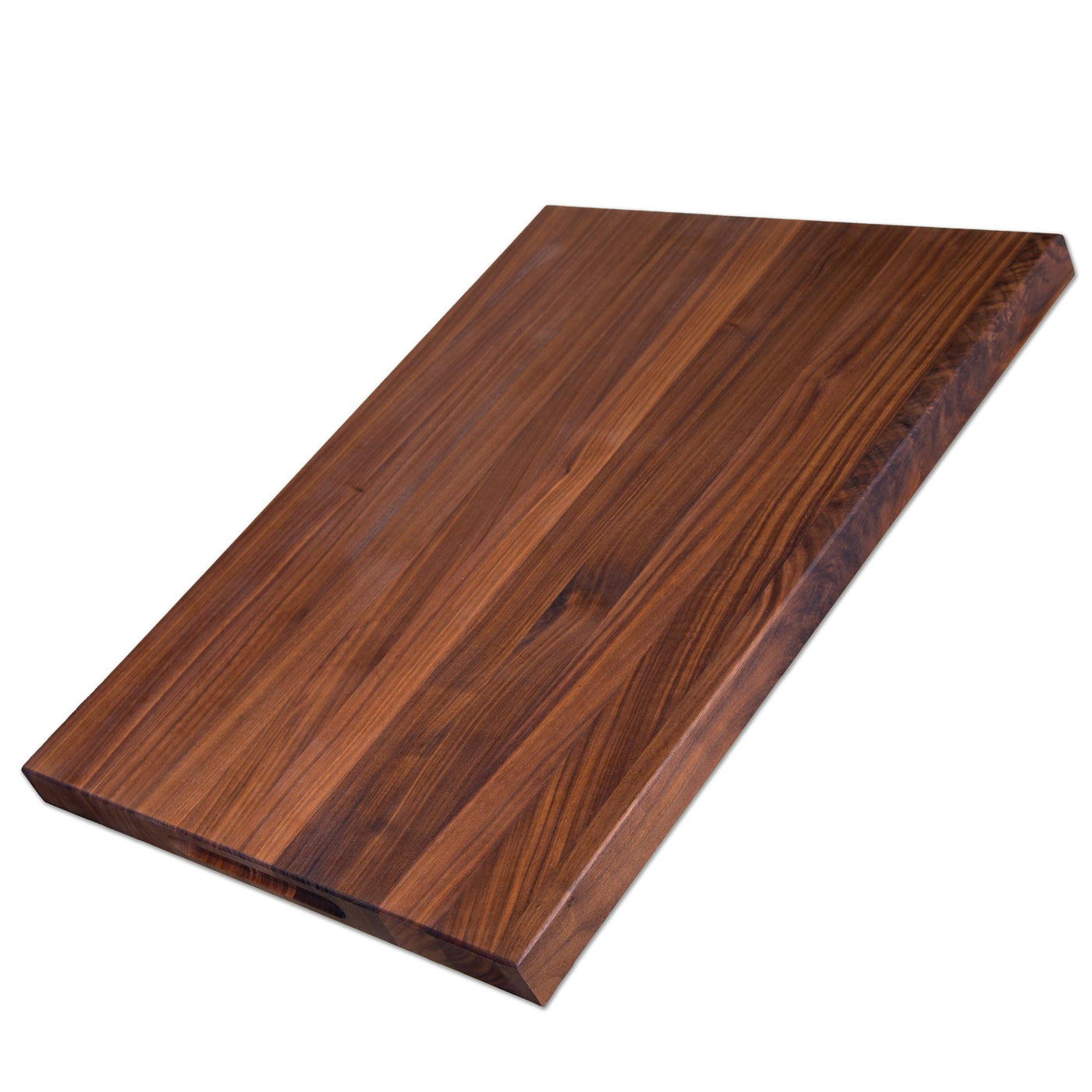 Walnut Edge Grain Butcher Block with Juice Groove and Integrated Handles (24 x 18 x 1.5 Inches)