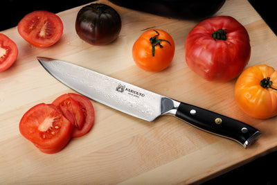 8-inch VG10 Chef's Knife- 66 layers of High Carbon Damscus Stainless Steel Cladding—Kintaro Series—Kurouto Kitchenware
